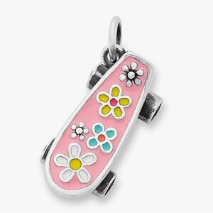 James Avery Enamel Floral Flower Skateboard Charm Pendant
